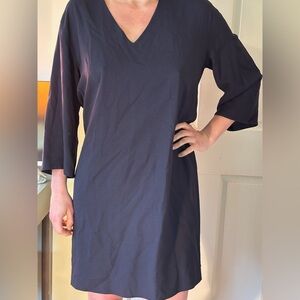Classic Vince dress in Navy with bell sleeves
